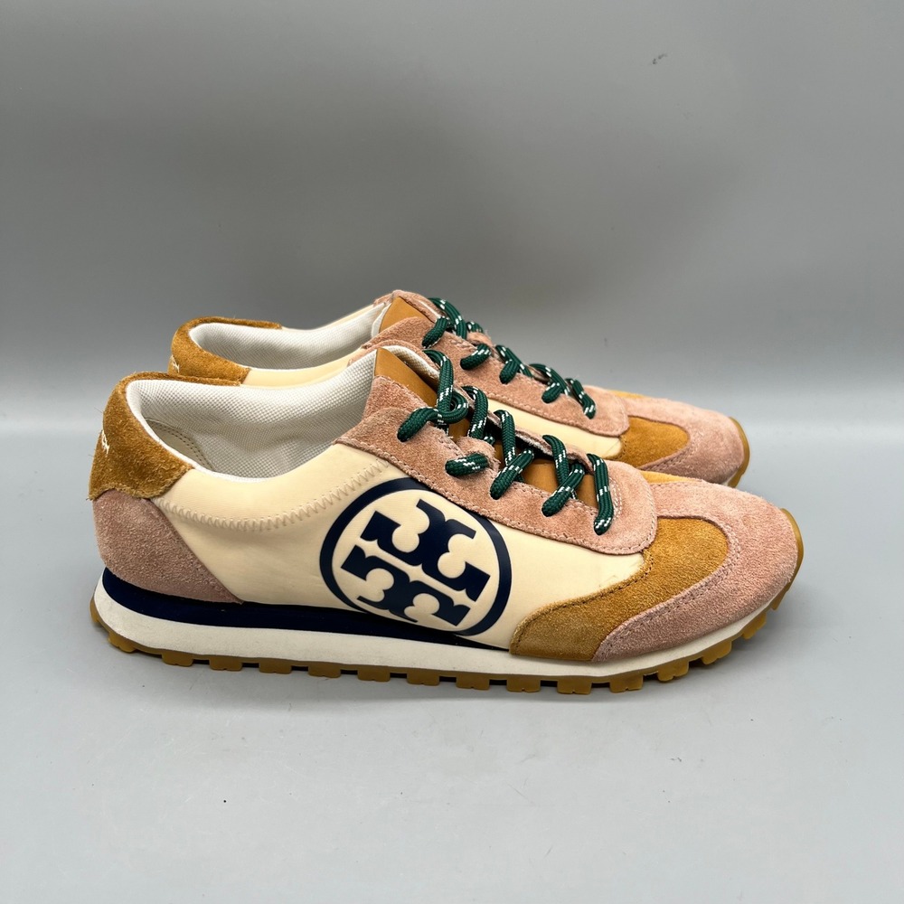 Tory Burch Shoes Womens 6 Multi Color Suede Leather Low Top Trainer Sneakers